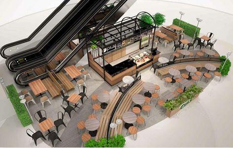 Thiết kế quán cafe trong trung tâm thương mại
